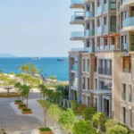 Main view of the luxury seafront project in Buyukyali Bakirkoy.