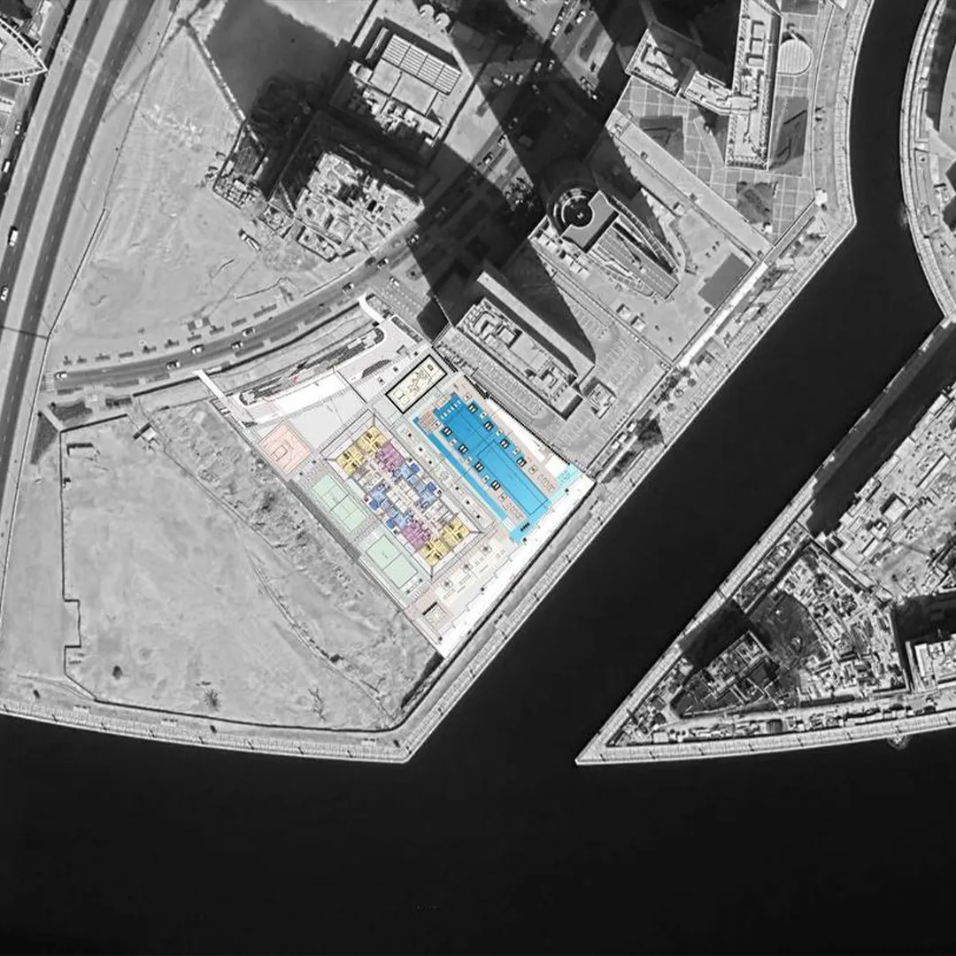 Map location of One Residence in Business Bay Dubai near landmarks