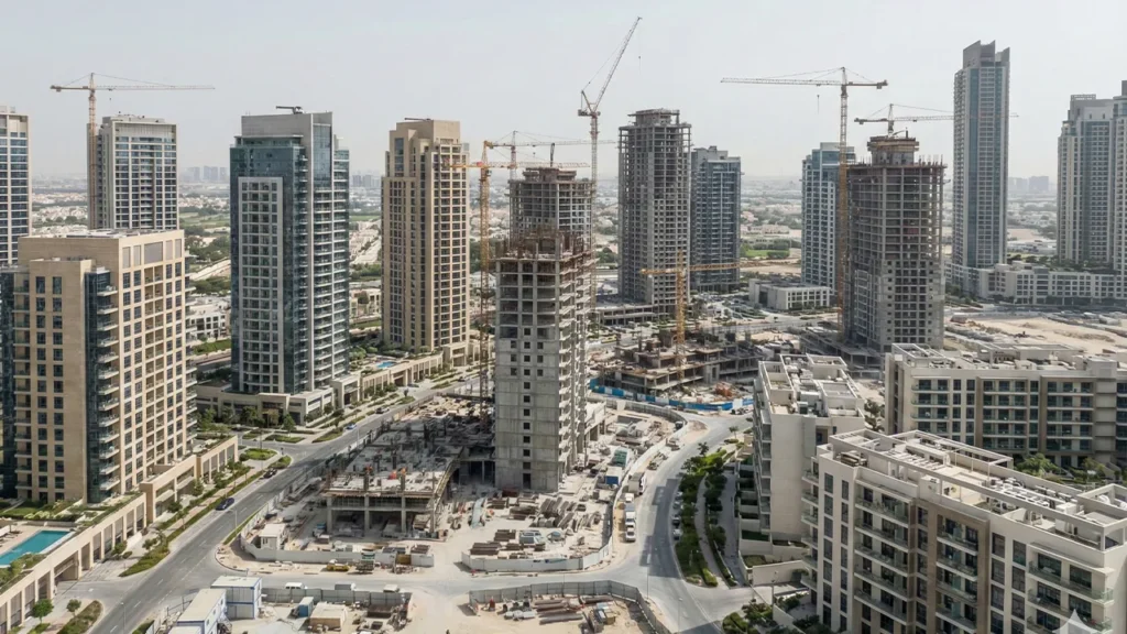 Dubai population growth 2040 driving housing supply and residential construction projects