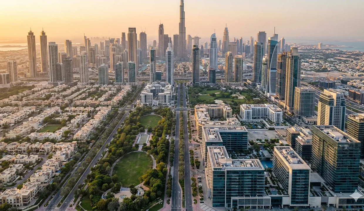 Dubai population growth 2040 showing planned urban expansion and modern residential skyline