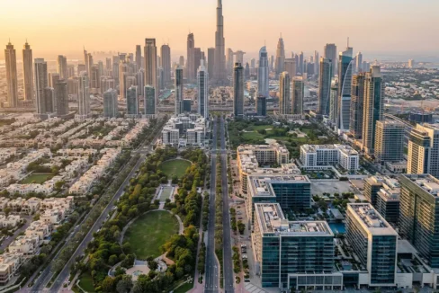 Dubai population growth 2040 showing planned urban expansion and modern residential skyline
