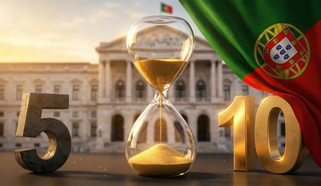 Portuguese Parliament voting on citizenship law change from 5 to 10 years for Golden Visa investors.