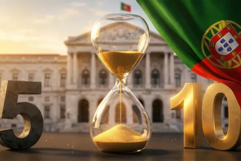 Portuguese Parliament voting on citizenship law change from 5 to 10 years for Golden Visa investors.