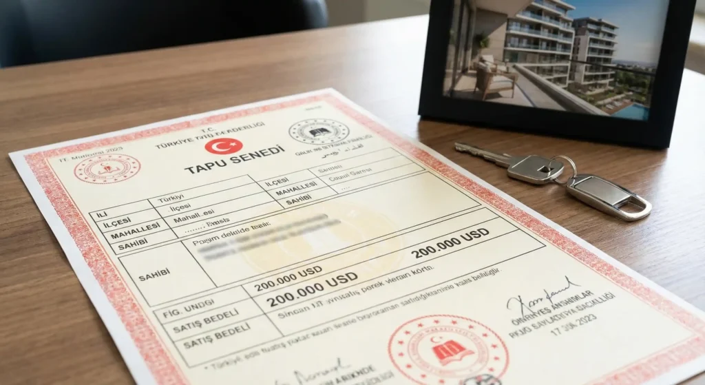 Modern luxury apartment in Turkey suitable for citizenship and residency application under the new 200,000 dollar rule.