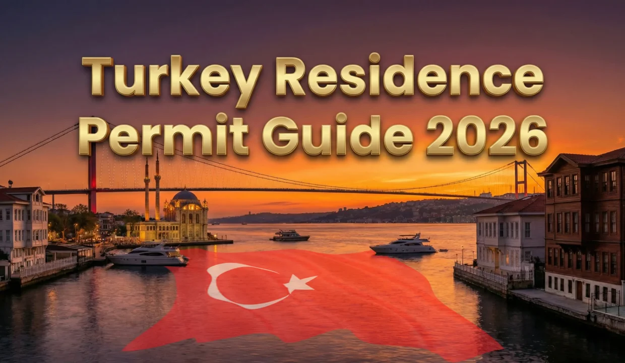 Panoramic view of Istanbul Bosphorus representing the ultimate guide for Turkey residence permit rules in 2026