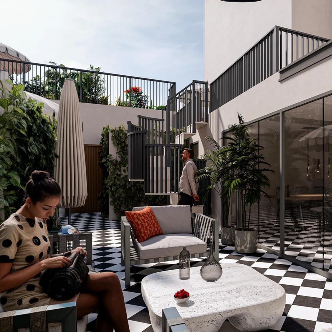 Luxury amenities at One Residence Business Bay including private pools