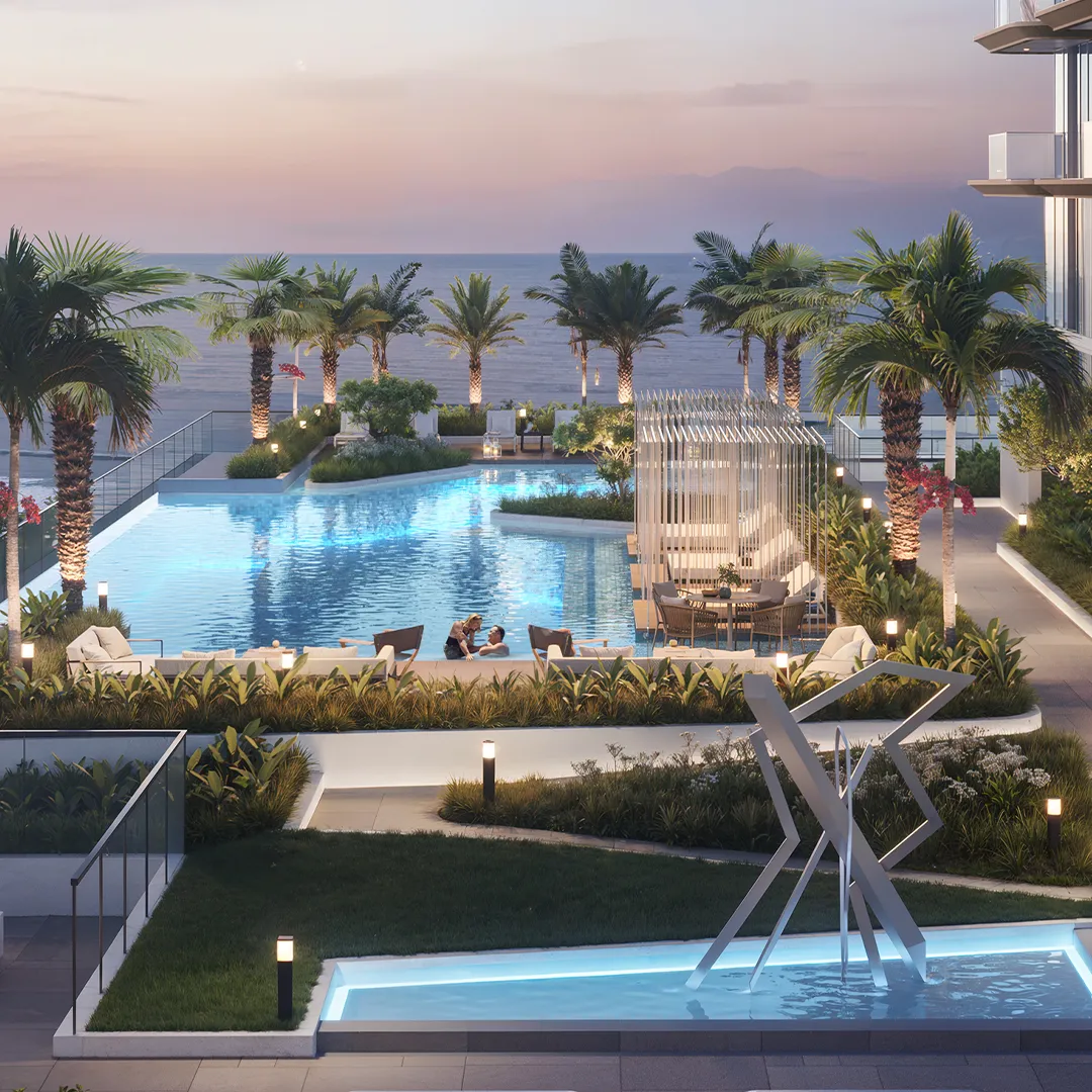 Luxury amenities at One Residence Business Bay including private pools