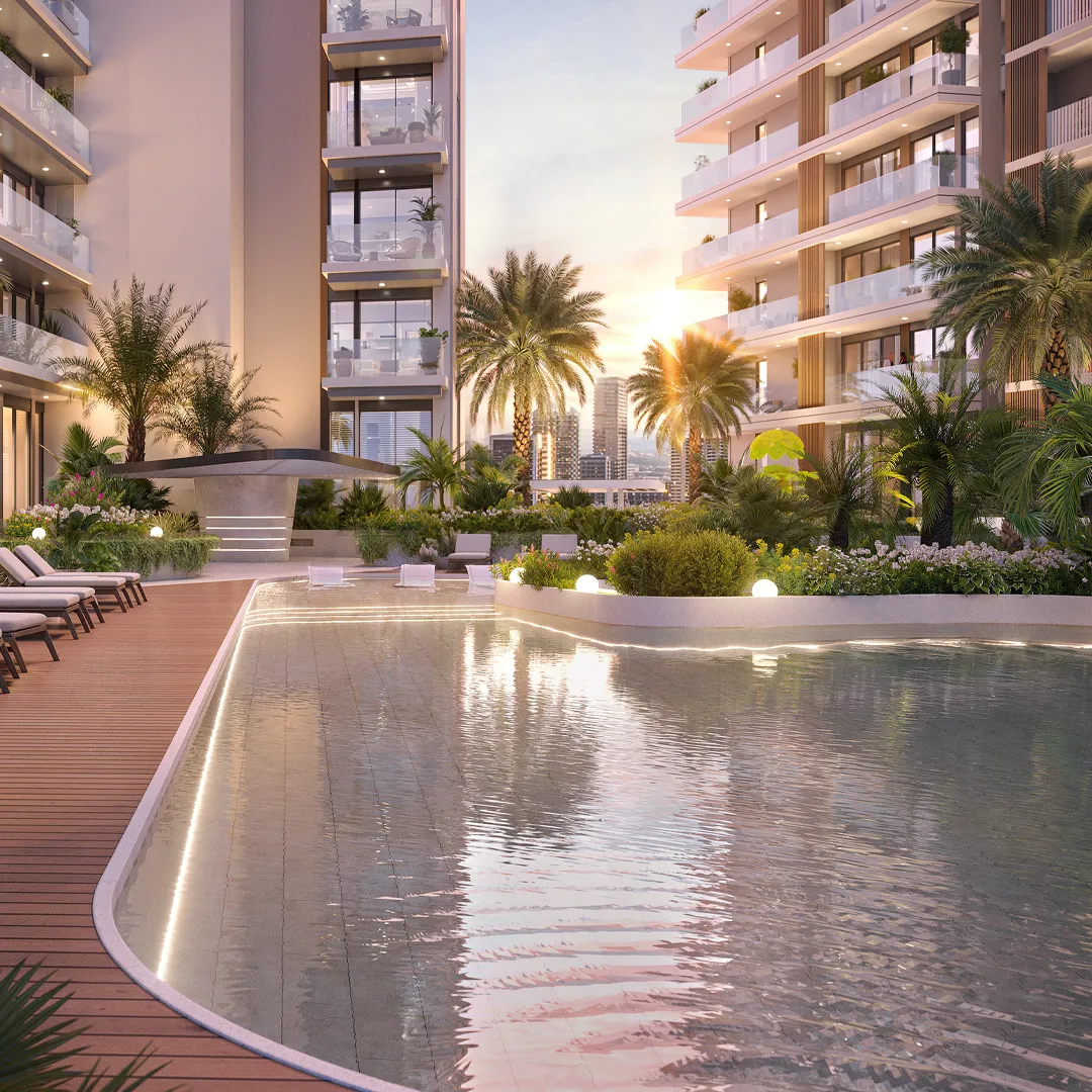 Luxury amenities at One Residence Business Bay including private pools